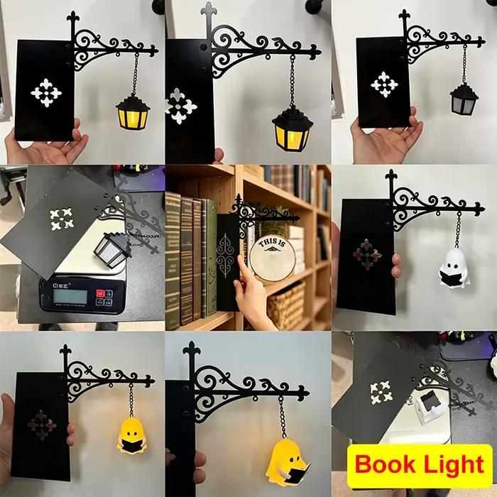 Lanterne murale rétro suspendue, décoration murale, lampe de nuit LED en métal noir à fixation par visage, lanterne murale gothique vintage, ornement, lampe de lecture