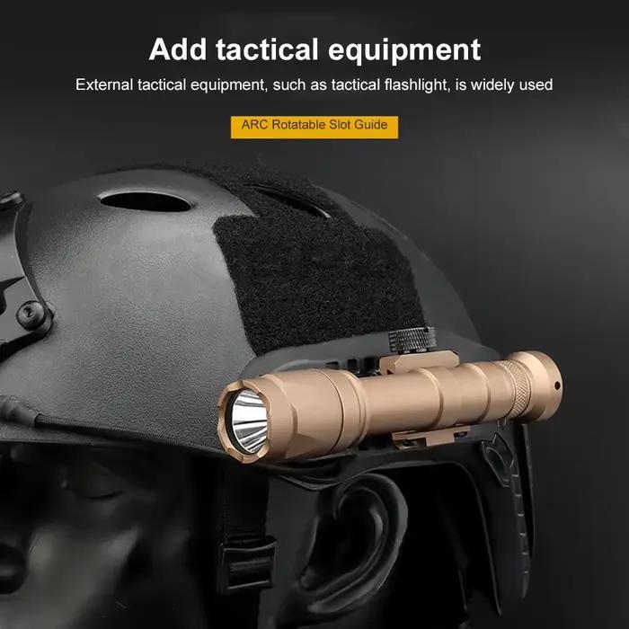Adaptateur de montage sur rail latéral pour casque, accessoires de chasse, guide de rotation rapide pour airsoft, résistant, Dul360, 2 pièces