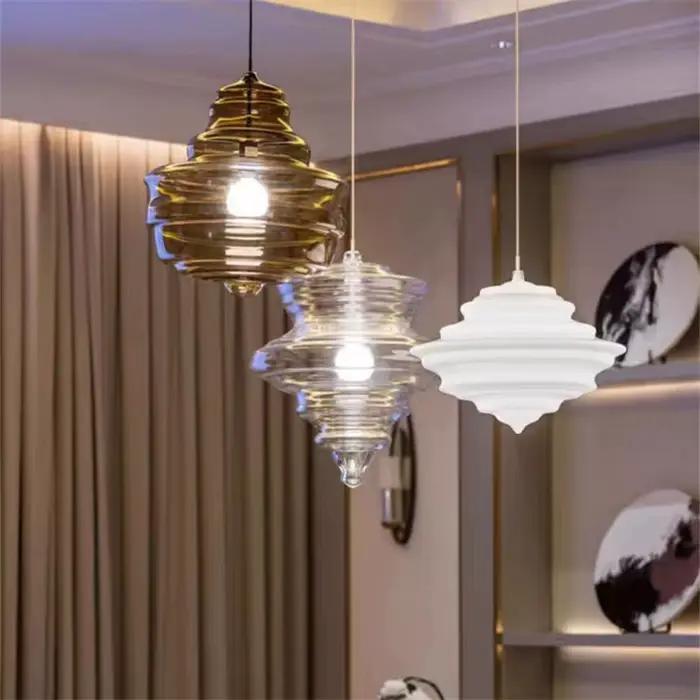 Lampe industrielle en verre de gallon à Grain d'eau, design italien, luminaire suspendu pour salle à manger, escalier, cuisine, îlot
