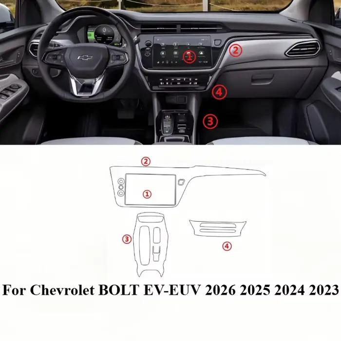 Film de protection PPF transparent en TPU pour écran LCD, GPS, panneau de commande et console centrale pour Chevrolet Bolt EUV EV 2026 2025 2024 2023 - Accessoires automobiles
