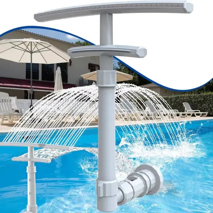 1 accessoire de fontaine de piscine réglable Double couche, capable de 360 °   Rotation, facile à installer, adaptée aux fêtes à la piscine