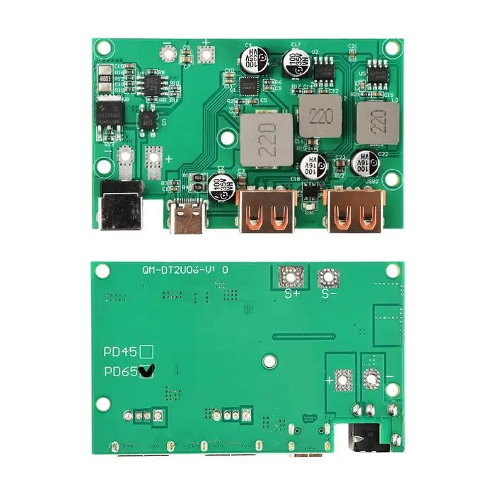 Module de chargeur DIY double USB Type-C avec contrôleur solaire QC2.0 3.0 PD 2.0 3.0 et stabilisateur de panneau