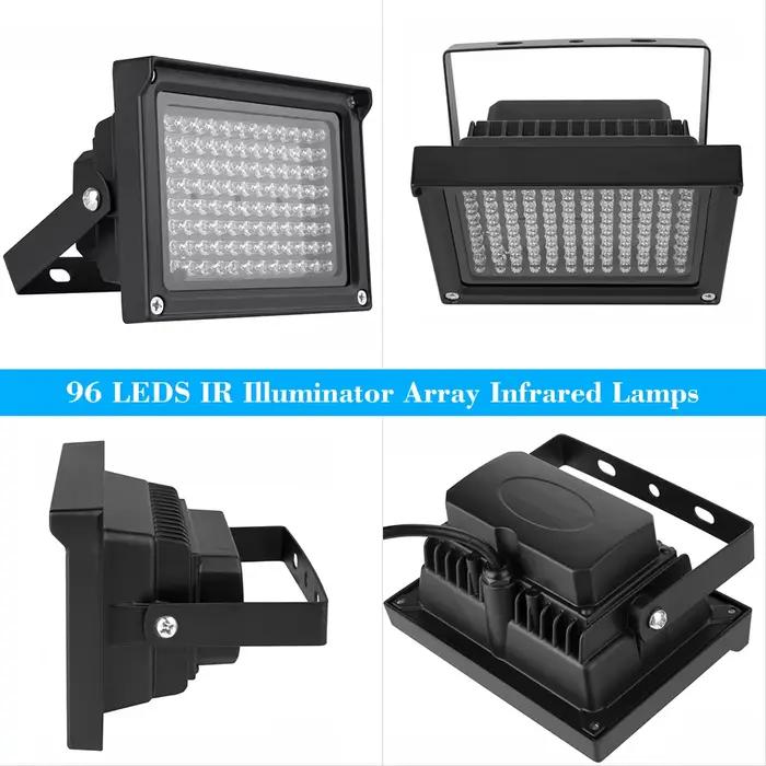 96 LEDS IR illuminateur rangée lampes infrarouges Vision nocturne extérieure étanche pour CCTV caméra de sécurité lampe de photographie