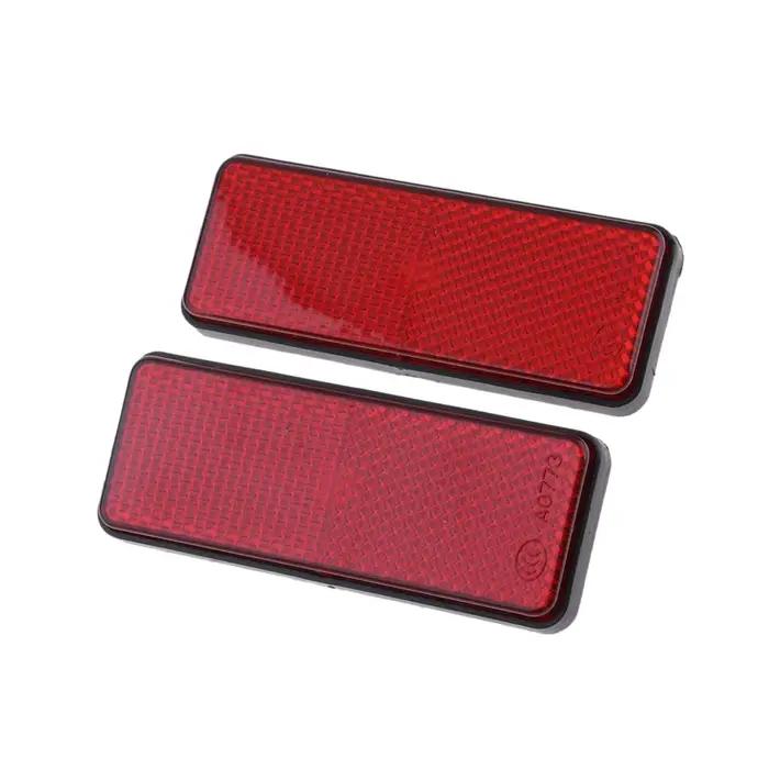 Réflecteur réfléchissant rectangulaire pour moto, ATV, Scooter, Dirt Bike, cyclomoteur, 4 roues, accessoires extérieurs, 2 pièces