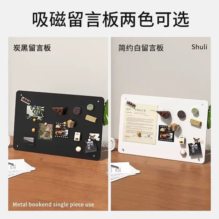 Tableau blanc magnétique de bureau de grande taille, panneau de fer écrit à la main, café, tableau d'affichage sur pied