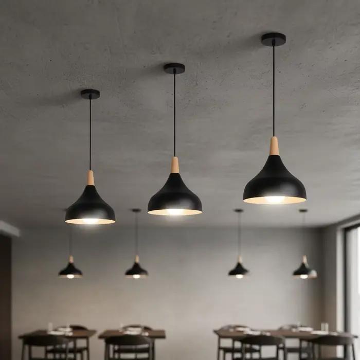 Lampes suspendues modernes nordiques en fer noir vintage, luminaires suspendus e27 pour salon, table à manger, chevet