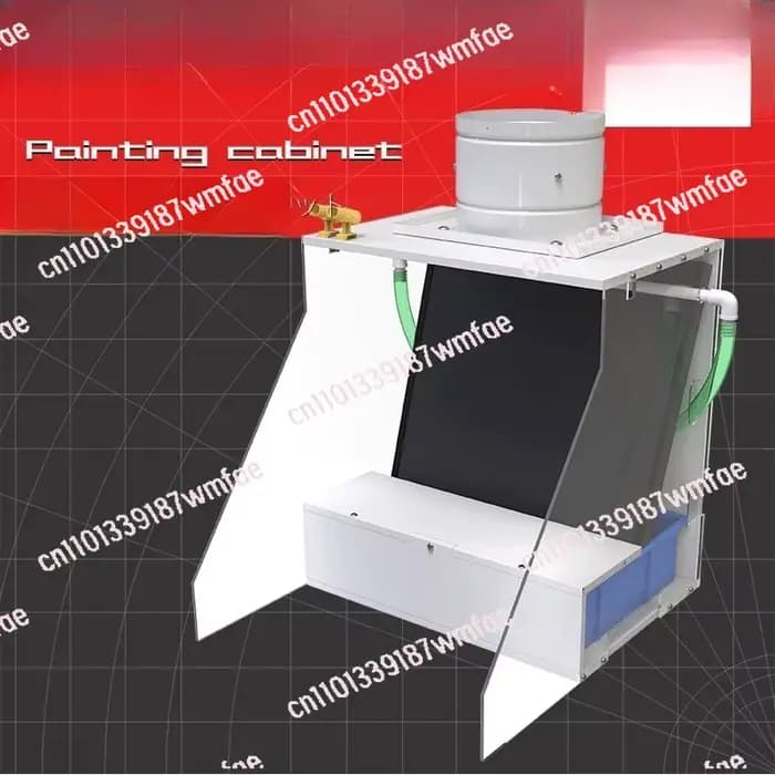 Cabine de peinture portable à rideau d'eau avec ventilateur d'extraction, mini-station de pulvérisation professionnelle pour la peinture de modèles Gunpla