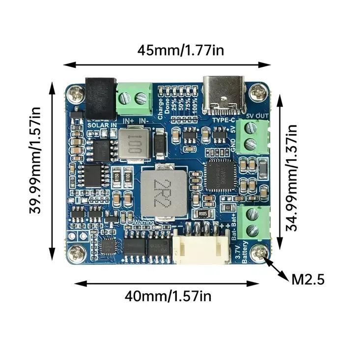 Module de gestion d'énergie solaire D pour Arduino/Jetson/Raspberry Pi