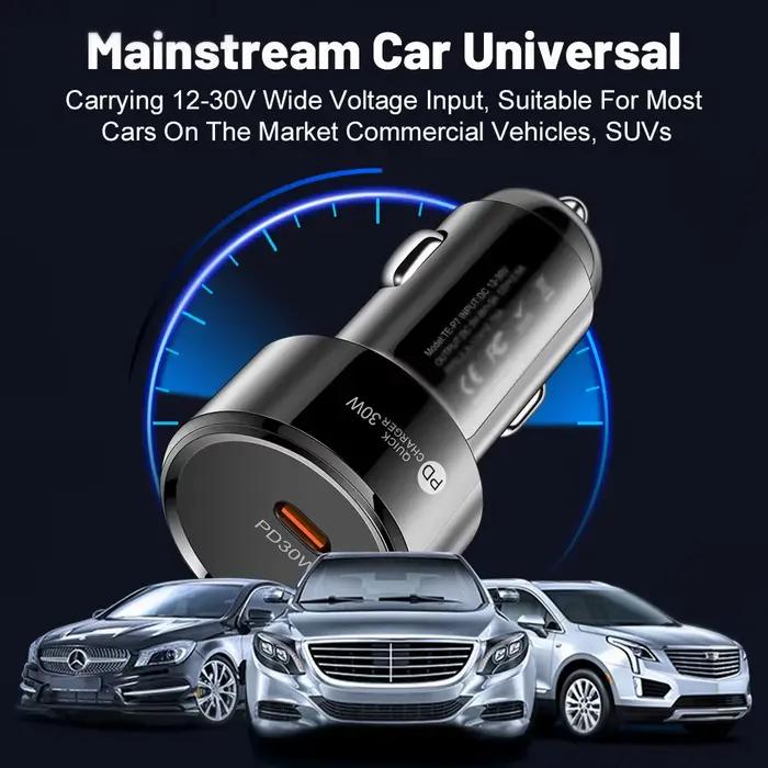 Mini chargeur de voiture 30W Type C