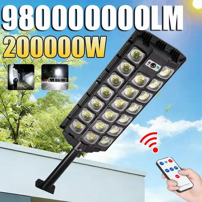 980000000LM LED la plus puissante lumière solaire Soalr lampe 20000W capteur de mouvement