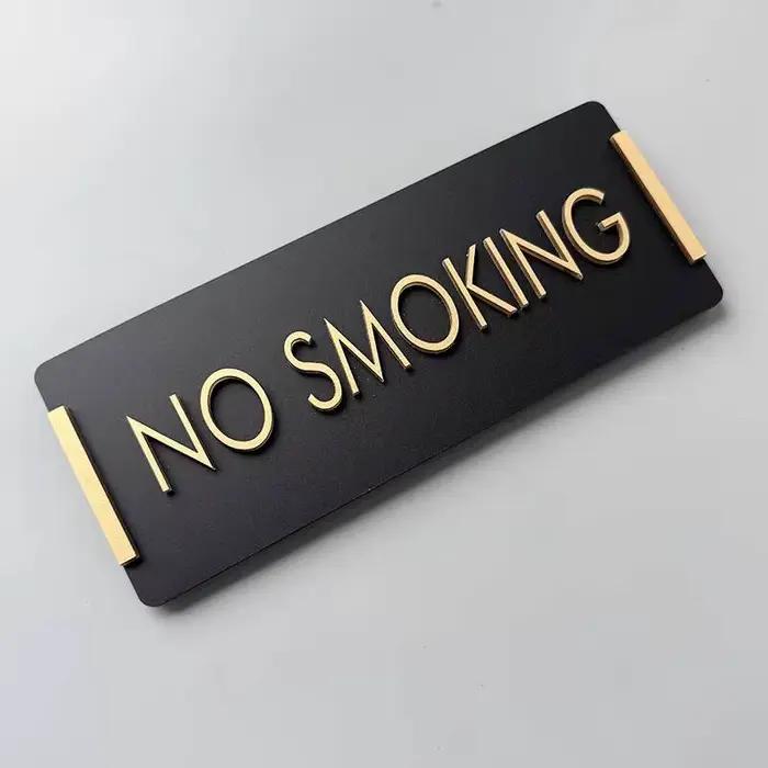 Panneau de toilettes, signalisation rectangulaire créative, panneau d'avertissement pour non fumer, panneau de rappel chaud