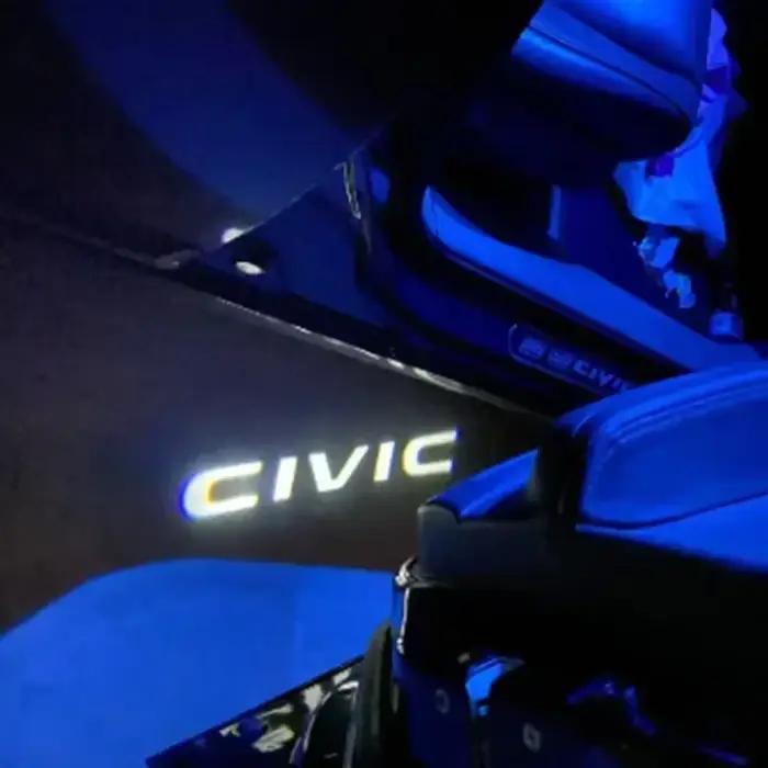 Lampe de porte de voiture Led Logo Laser projet décor lumières emblème courtoisie Luces lampe de poche pour Honda Civic hybride 2006-2011 accessoires
