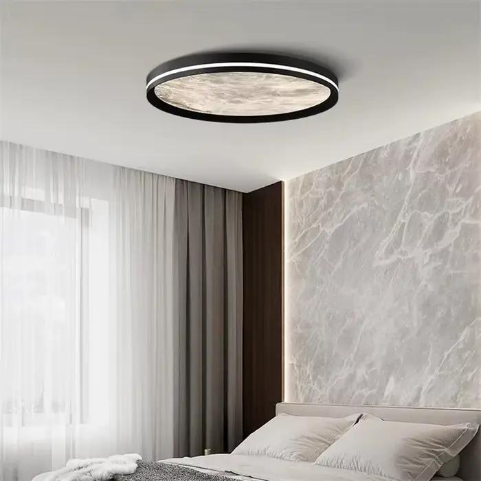 Plafonnier mince minimaliste nuage brume lampe principale led lampe ronde pour chambre Art intérieur Protection des yeux art lampe décorative