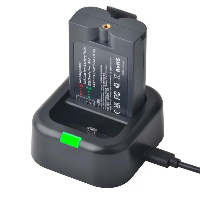 Batterie TAVT RV4 et station de charge rapide double pour sonnette vidéo Ring 2/3/4/3 Plus