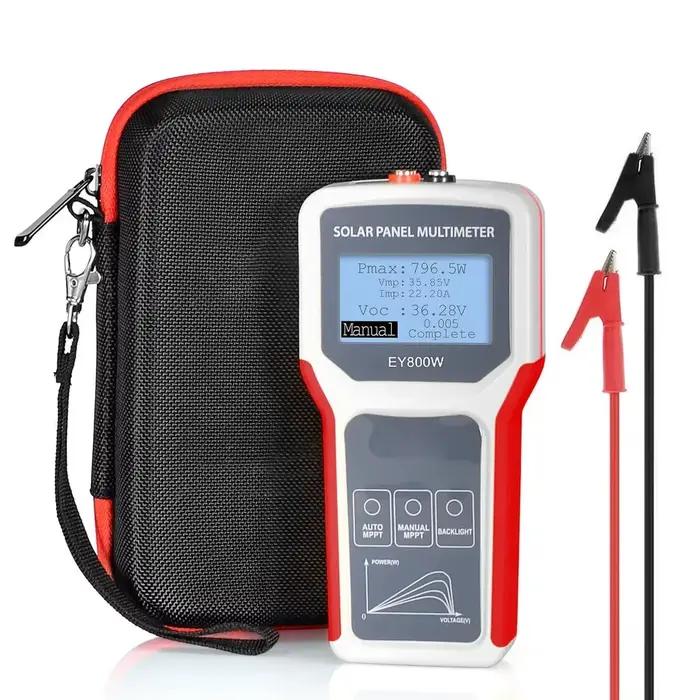 Testeur de panneaux solaires EY800W (12-60V, 0-35A) – Outil intelligent MPPT automatique/manuel pour la détection de tension en circuit ouvert et la résolution des problèmes pour les tests photovoltaï