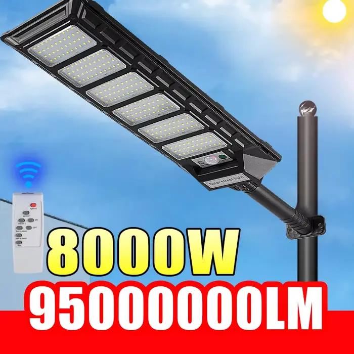 95000000LM 8000W la plus puissante LED lumière solaire Ultra lumineux capteur de mouvement extérieur lampe murale