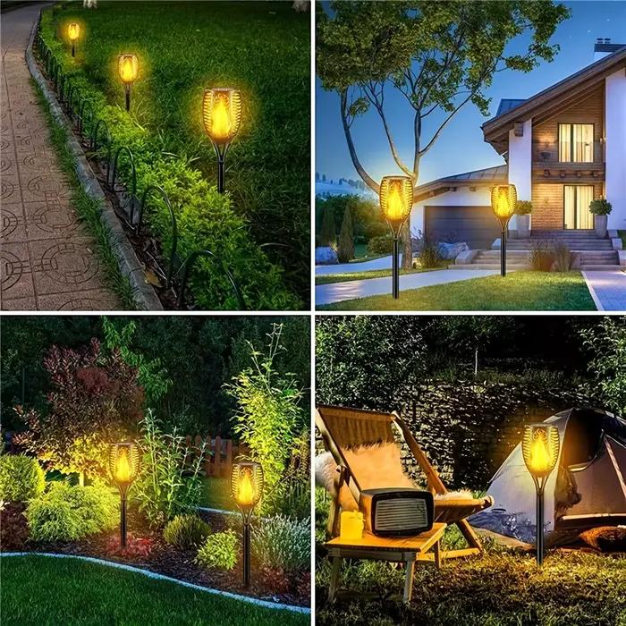12LED Solaire Flamme Torche Lumière vacillante