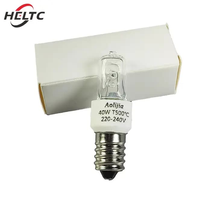 Ampoule de four 25W/40W E14, 220-240V, lampe halogène sûre pour four, haute température 500 ℃   Ampoule résistante pour sèche-linge et micro-ondes