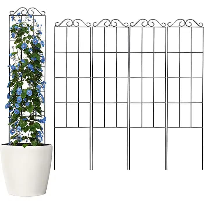 Cadre d'escalade en métal pour plantes grimpantes, treillis d'intérieur de jardin, fer, plantes en pot, croissance de la vigne, fleur, rotin, T1