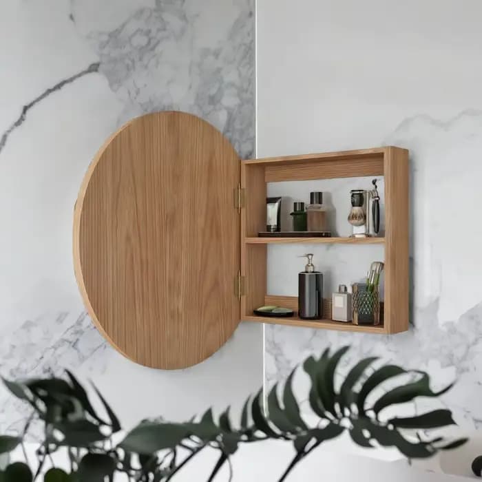 Miroir de salle de bain mural - 50 cm x 50 cm, adapté aux miroirs muraux circulaires de salle de bain, convient aux surfaces murales