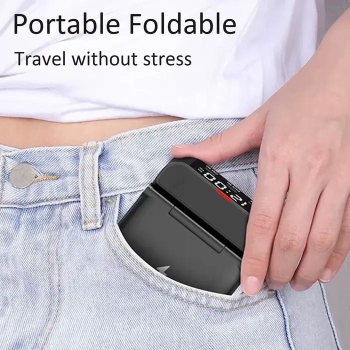 Station de charge rapide 4-en-1 pliable avec réveil et support de téléphone pour iPhone 17~12