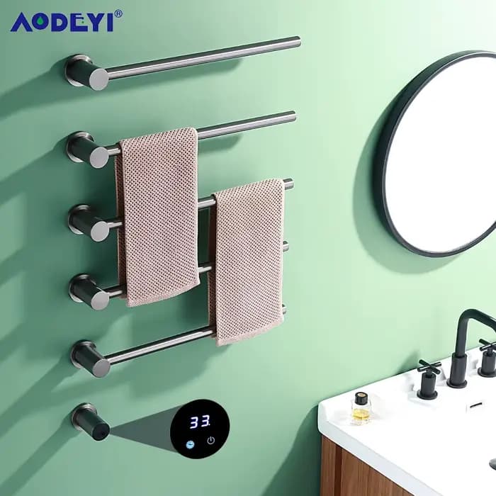 Porte-serviettes chauffant électrique pour salle de bain