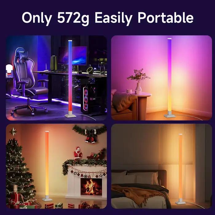 150cm RGB lampadaire télécommande RGBIC décoration intérieure éclairage d'ambiance support LED lumières pour salon chambre salle à manger Tabl