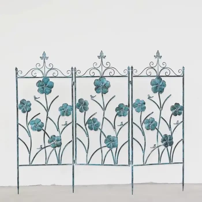 Filet de Protection de paysage en métal pour l'extérieur, clôture décorative de jardin en fer, cadre d'escalade de plantes anciennes, support d'écran pour plantes de roses vertes