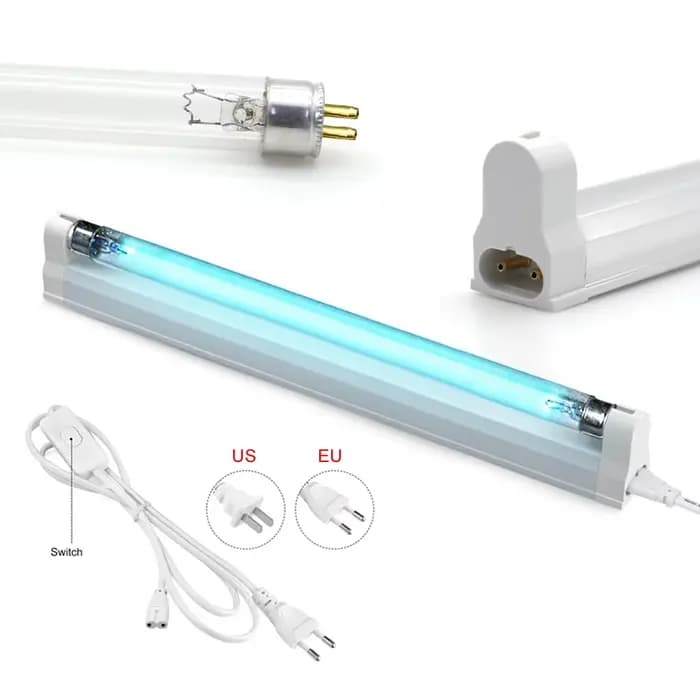 Lampe ultraviolette à Quartz UVC 6W 8W T5, Tube 220V 110V, stérilisateur à lumière UV, lampe bactéricide à l'ozone, désinfection germicide