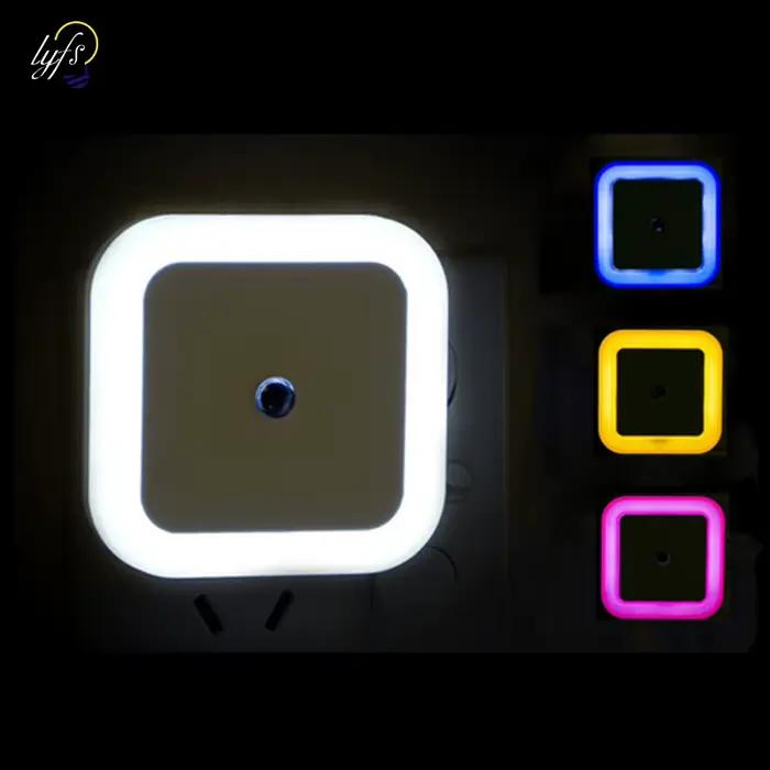 Mini lampe de nuit LED sans fil à capteur carré, prise EU/US, éclairage intérieur pour bébé, enfant, chambre, salon, couloir, décoration de la maison