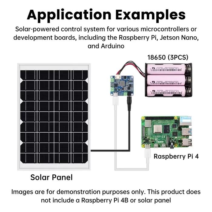 Module de gestion d'énergie solaire D pour Arduino/Jetson/Raspberry Pi