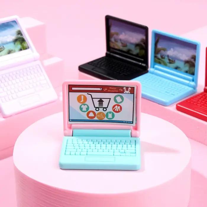 Mini ordinateur portable pliable, accessoires de beurre, ordinateur portable, jouet de bureau, mini courses, mode 216.239.