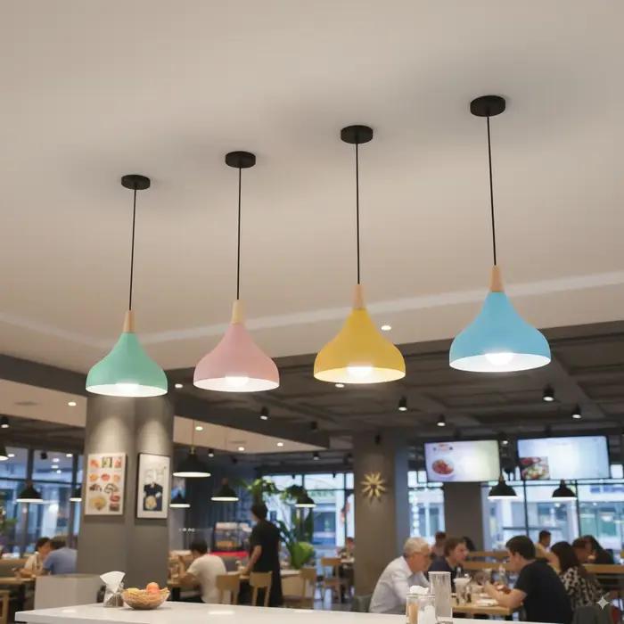 Lampes suspendues modernes nordiques en fer noir vintage, luminaires suspendus e27 pour salon, table à manger, chevet