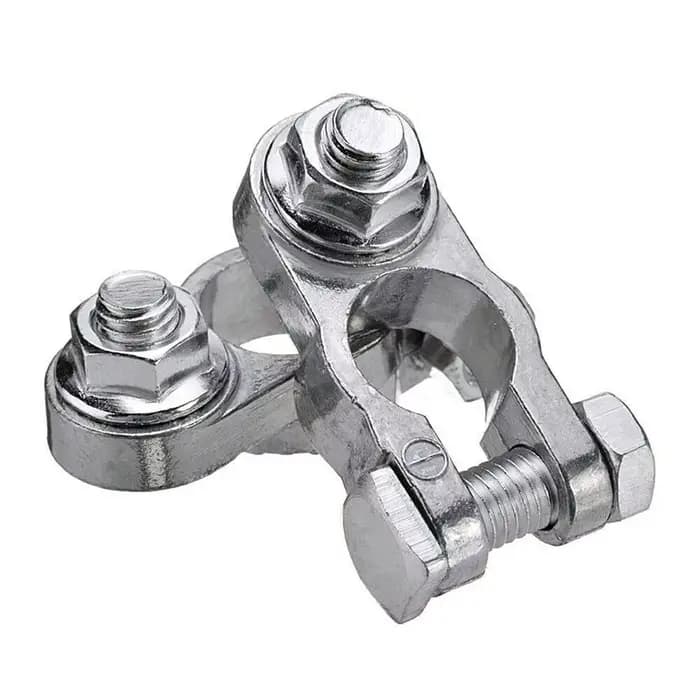Pinces de borne de batterie de voiture, capuchons conducteurs réglables, type de goujon rapide, câble positif et négatif, 1 paire