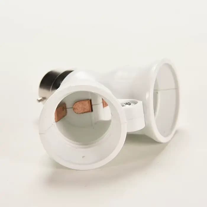 B22 à 2x E27 ampoule à baïonnette convertisseur de lampe adaptateur séparateur douille à vis