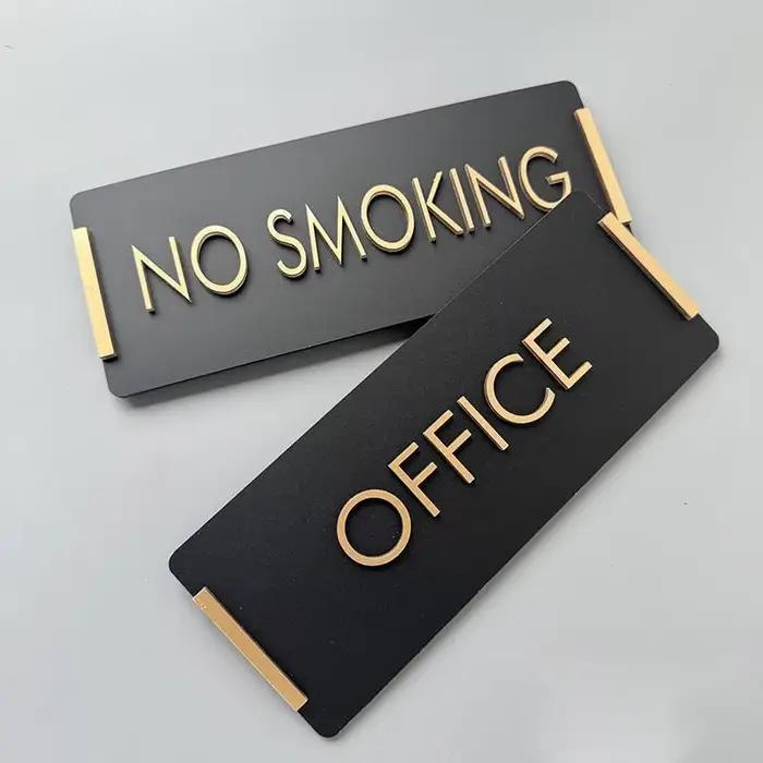 Panneau de toilettes, signalisation rectangulaire créative, panneau d'avertissement pour non fumer, panneau de rappel chaud