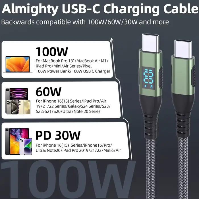Câble USB C vers USB C 100W