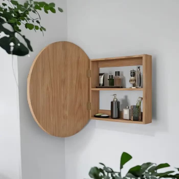 Miroir de salle de bain mural - 50 cm x 50 cm, adapté aux miroirs muraux circulaires de salle de bain, convient aux surfaces murales