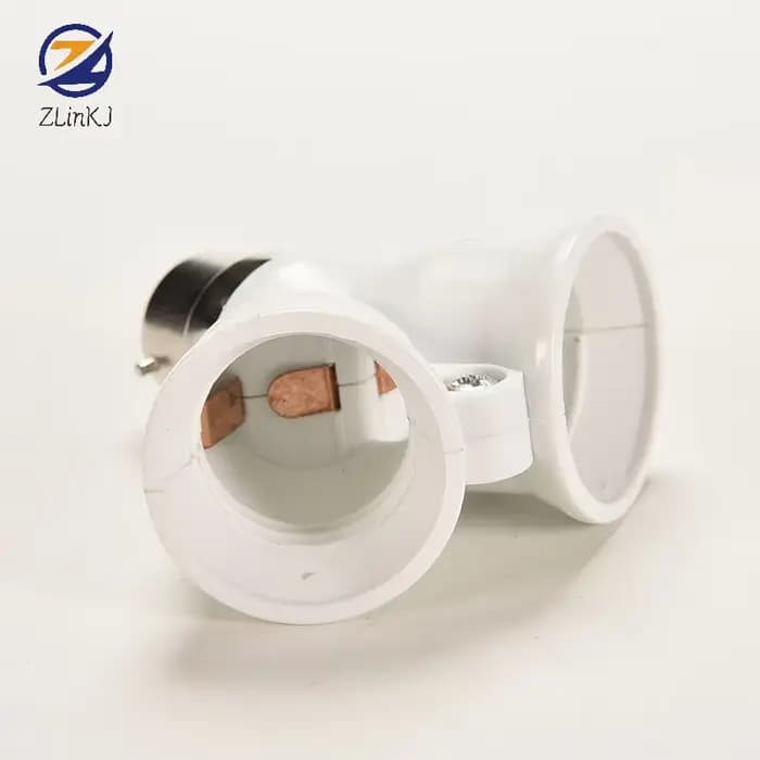 1 pièces B22 à 2x E27 ampoule à baïonnette convertisseur de lampe adaptateur séparateur douille à vis