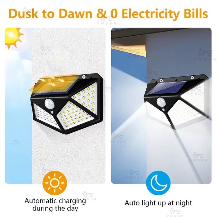 Lampe solaire à 500 LED pour l'extérieur