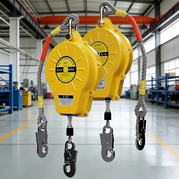 Dispositif anti-chute 5m/10m/15m, dispositif de protection contre les chutes 150kg-300kg, antichute aérien autobloquant pour élévateur de marchandises et grue, usage intensif