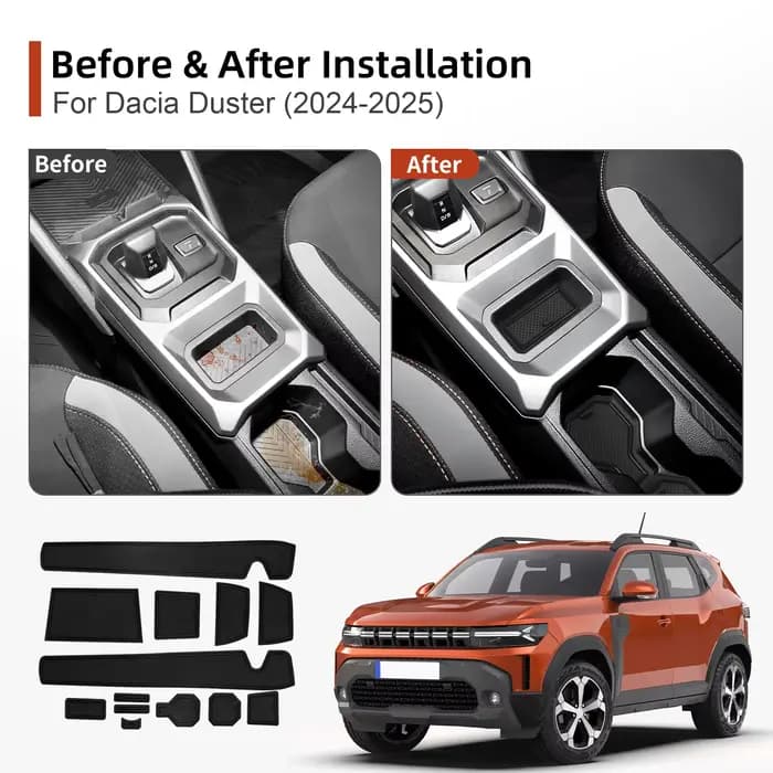 Pour Dacia Duster 3 2024 2025 2026 Tapis antidérapant pour rainures de porte de voiture, protections pour fentes de porte, accessoires intérieurs auto Dacia Duster 3