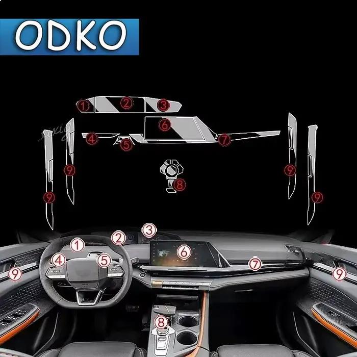 Film transparent en TPU pour la protection intérieure des voitures Changan UNIV UNI V, autocollant pour la console centrale, la navigation, le levier de vitesses, les portes, les fenêtres, les panneau