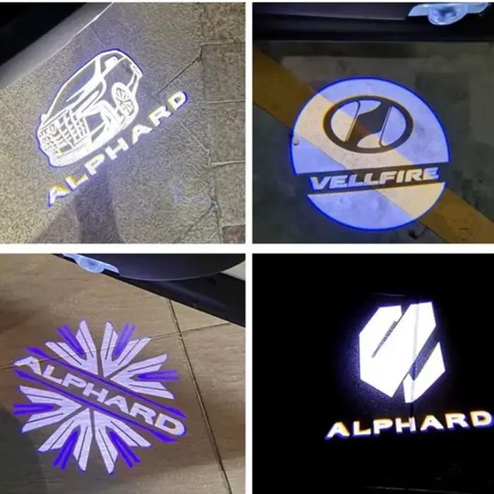 Lumière de logo de porte de voiture LED pour TOYOTA Alphard 2011-2024 Vellfire 20/30 Series GR Projector Logo Ghost Shadow Lamps Accessoires auto