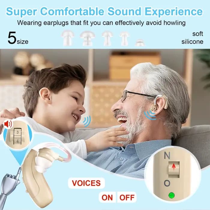Aides auditives pour personnes âgées – Appareils d'amplification sonore personnels rechargeables sans ordonnance – Un excellent cadeau pour les seniors.