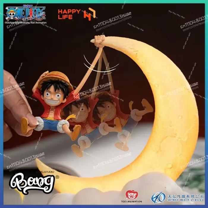 Lampe de nuit One Piece originale Luffy, décoration de bureau, lampe lune à commande magnétique, cadeaux amusants pour enfants, idéal pour les fêtes