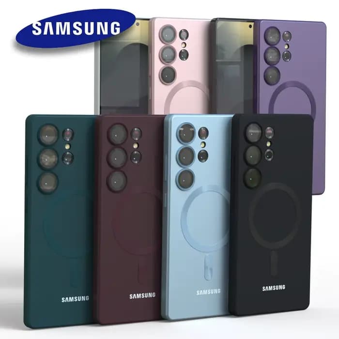 Pour Samsung Galaxy S25 S24 S23 S22 S21 S26 Plus S20 FE Ultra 5G S26Ultra Étui magnétique antichoc Coque de protection arrière Funda