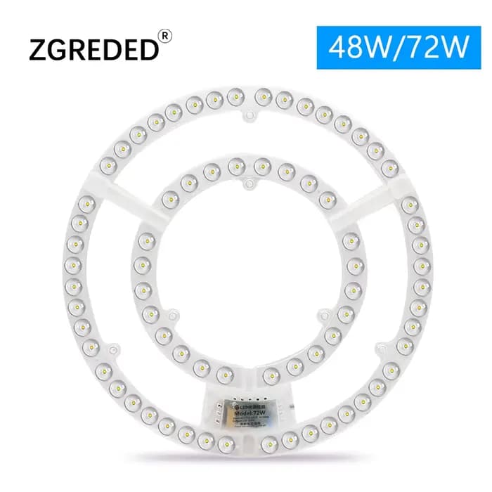 Panneau Led de remplacement pour plafonnier, 220V, 72W, panneau lumineux rond, Module 6000K/4000K pour ventilateur de plafond