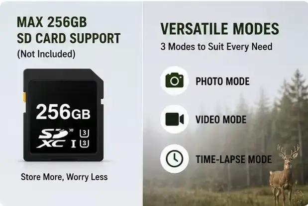 Caméra de surveillance solaire pour la faune 50MP 4K avec vision nocturne