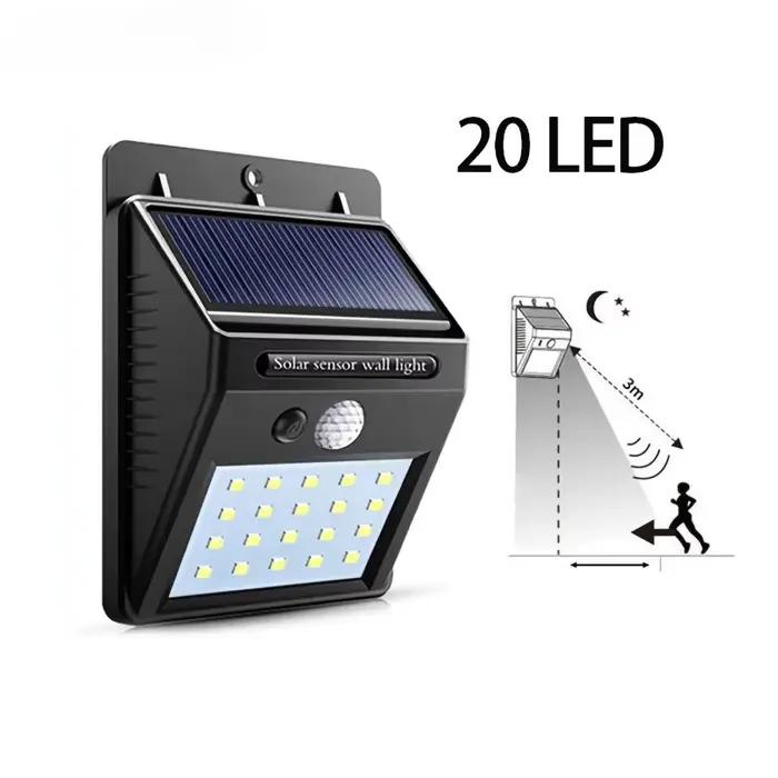 Lampe Solaire LED avec Capteur de Mouvement